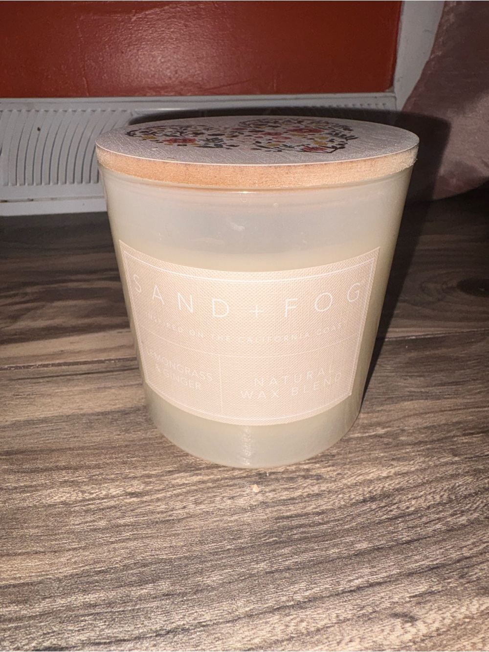 Sand and Fog Cream Soy Candle - Lemongrass & Ginger